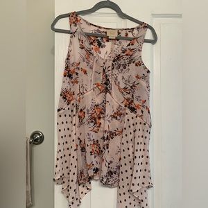 Anthropologie (Vanessa and Virginia) Sheet floral tank